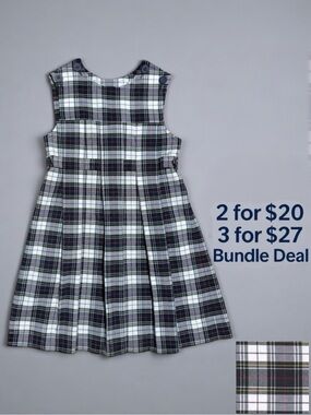 Becky Thatcher School Uniform Jumper Dress Plaid 8B Girls Size 7